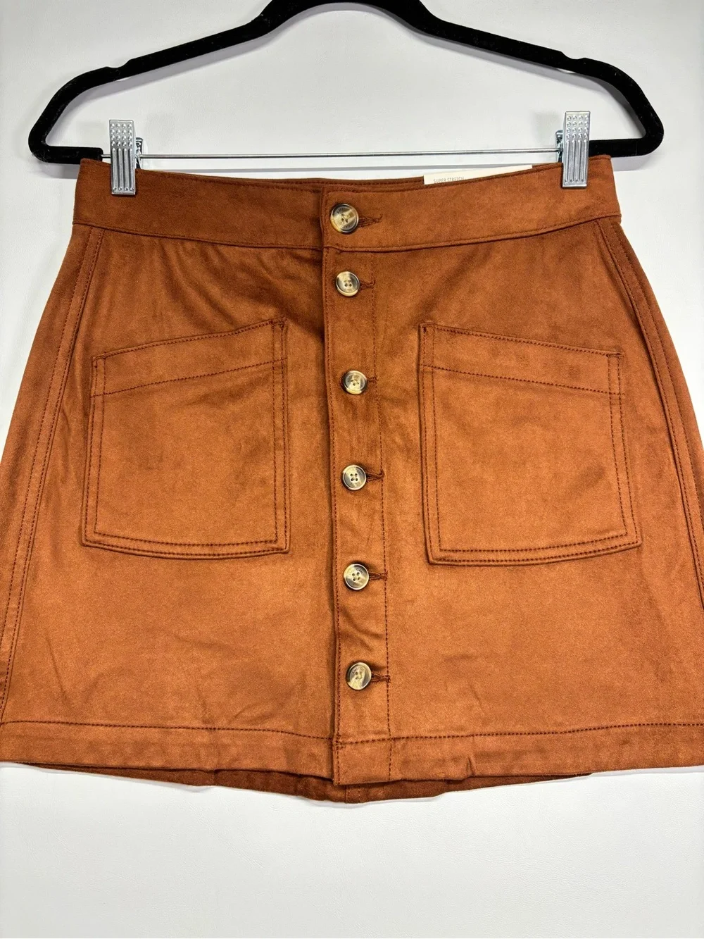 ✨American Eagle Super Stretch Brown Velvet Mini Skirt Size 4